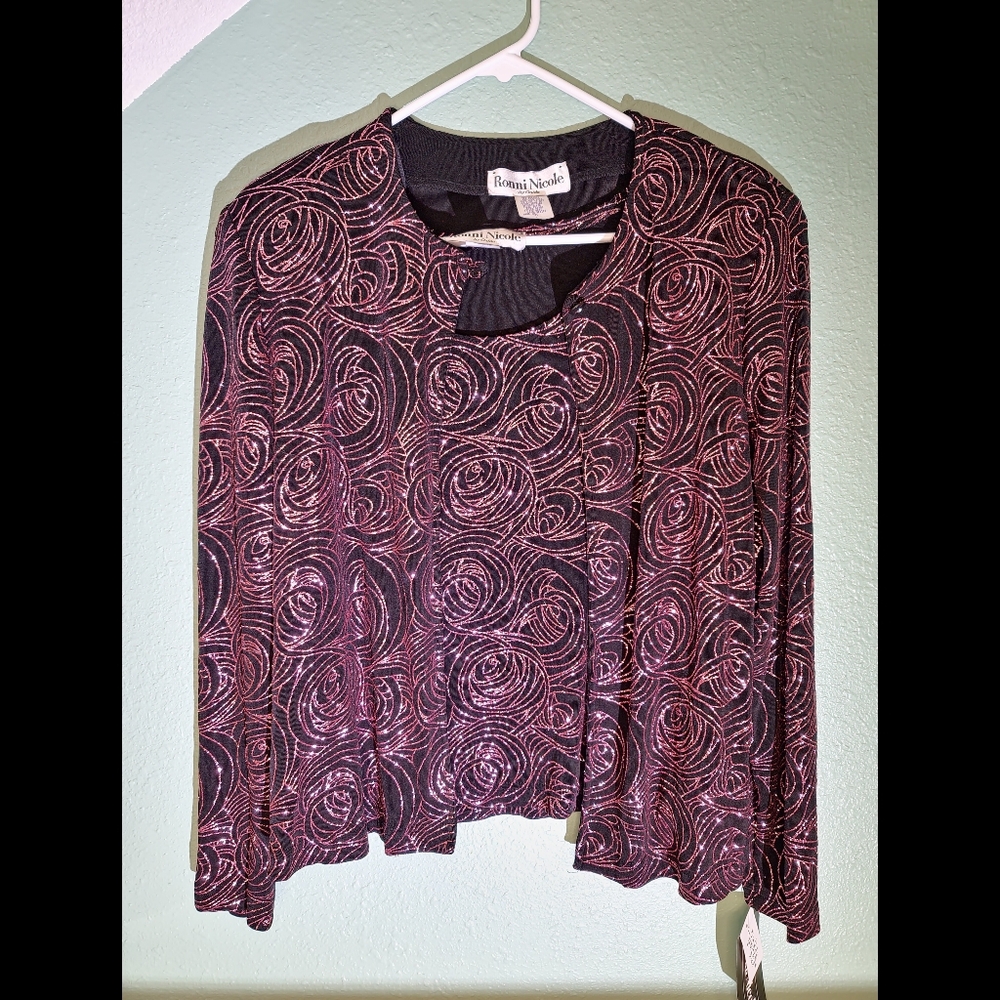 Ronnie Nicole Tank Top And Sweater Duo Glitter Sparkling Size L